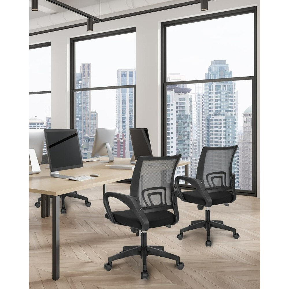 ブラックメッシュゲーミングオフィスチェア、ミッドバックランバ - Task Chair Mid Back のレビューと価格