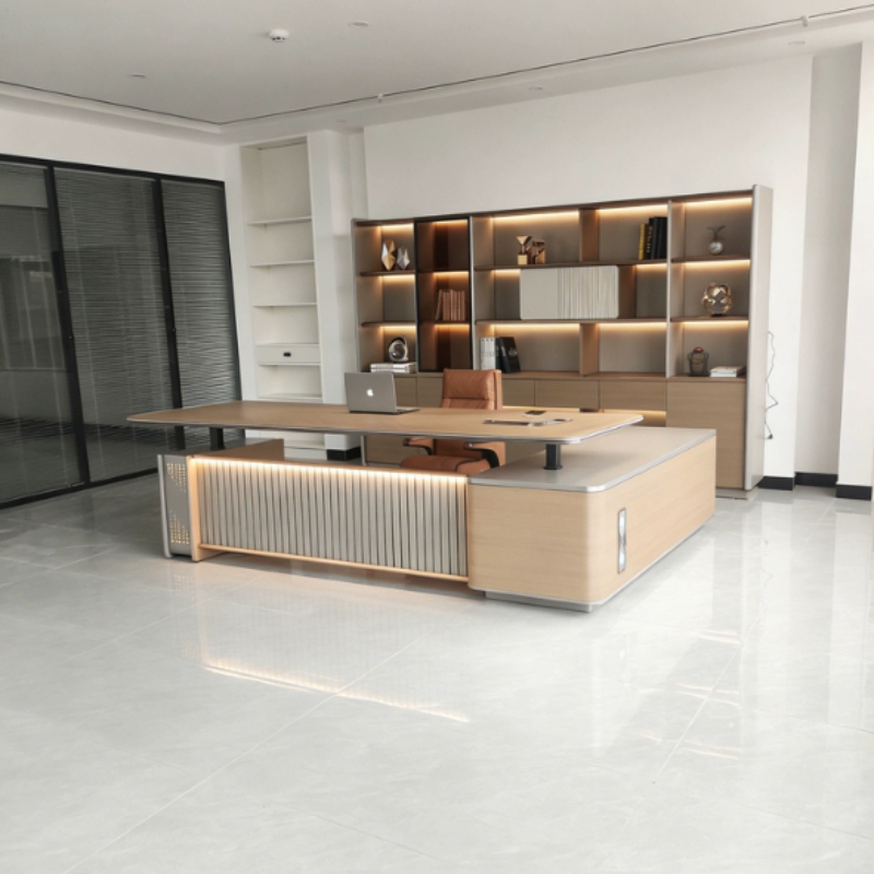 シンプルモダン高級昇降式ボスデスクスマート電動デスクオフィス - Office Furniture Rental のレビューと価格