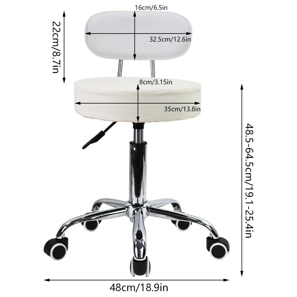 CANBOUN PU レザーローリングスツールミッドバック高 - Task Chair Mid Back のレビューと価格