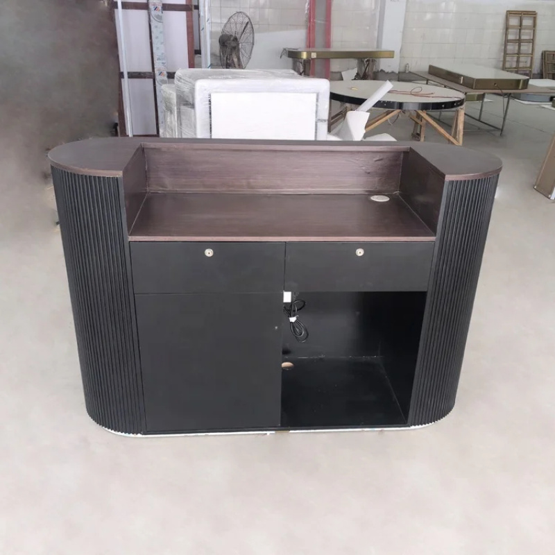 カスタムメイドのモダンなMDFサロン受付デスク、木製フロント - Reception Desk Counter のレビューと価格